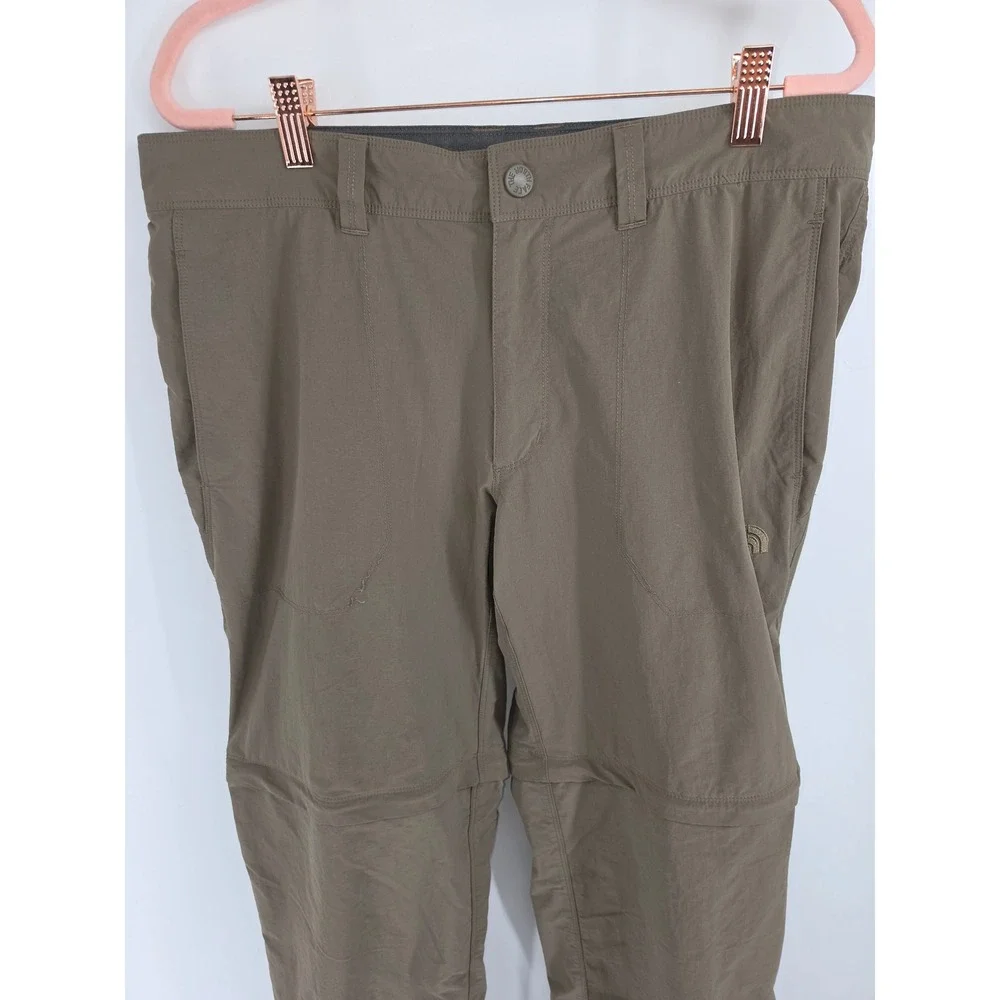 The North Face Mens Paramount Peak II Convertible Hiking Pants Olive Green 34